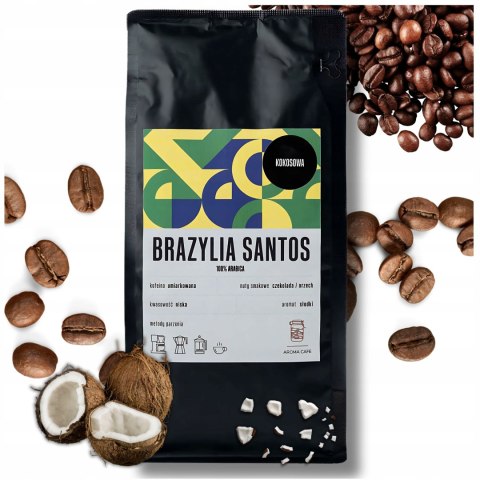SMAKOWA KAWA Ziarnista Aromatyzowana Kokosowa Smak KOKOS 100% Arabica 500g SMAKOWA KAWA Ziarnista Aromatyzowana Kokosowa Smak KOKOS 100% Arabica 500g