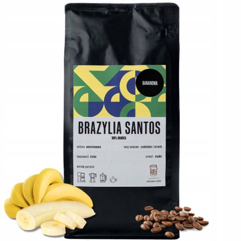 KAWA Smakowa Ziarnista Bananowa Banan 1kg Arabica Ziarna Aromatyzowana