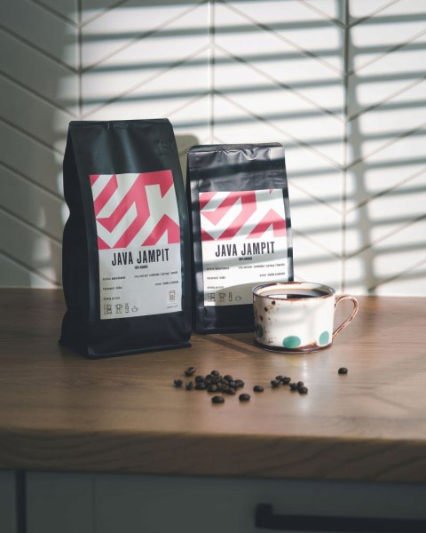 KAWA ZIARNISTA Java Jampit 500G ŚWIEŻO PALONA 100% ARABICA do Biura Pracy