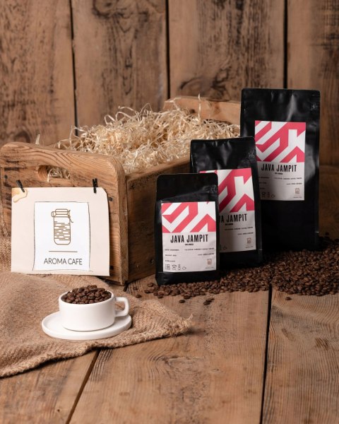 Kawa ZIARNISTA ŚWIEŻO PALONA JAVA Prezent 250g - Palarnia kawy Aroma Cafe