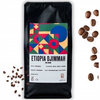 Kawa Ziarnista ETIOPIA do Ekspresu 100% Arabica 1kg Świeżo Palona Wypalana