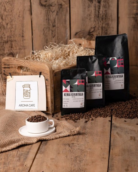 Kawa Ziarnista KENIA do Alternatyw 100% Arabica 1kg Świeżo Palona Wypalana