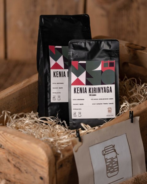 ŚWIEŻO PALONA KAWA ZIARNISTA KENIA 100% ARABICA 1,75KG ZESTAW PREZENT BIURO